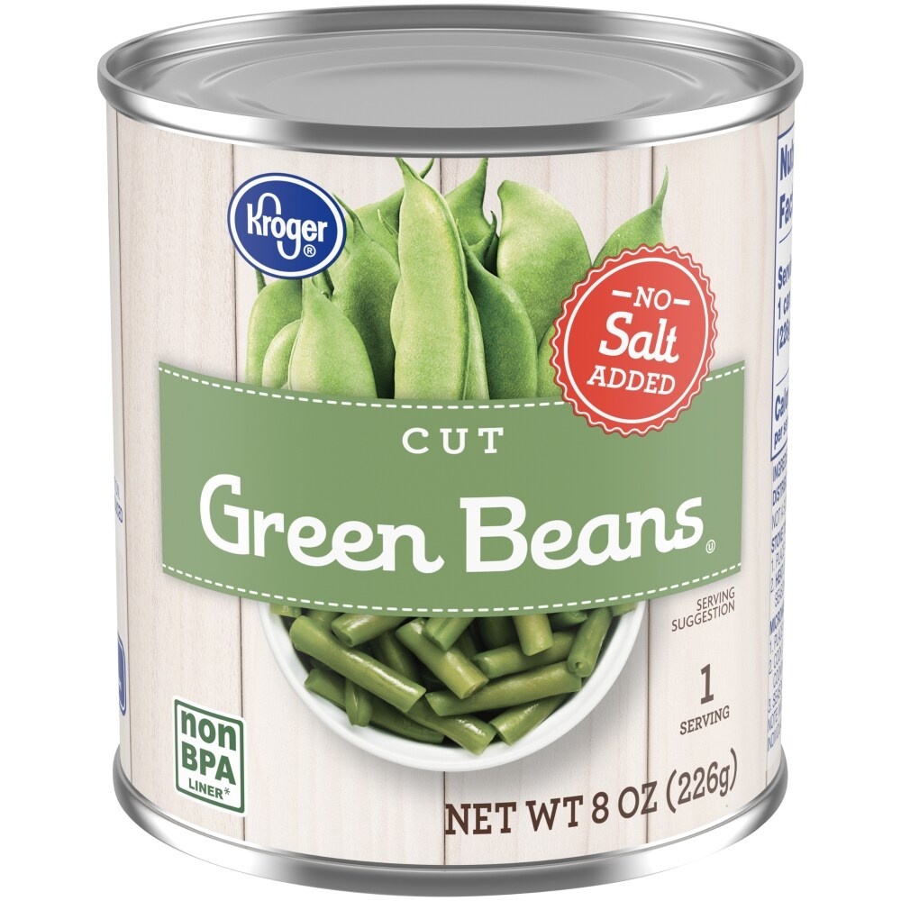 slide 1 of 1, Kroger Cut Green Beans, 8 oz