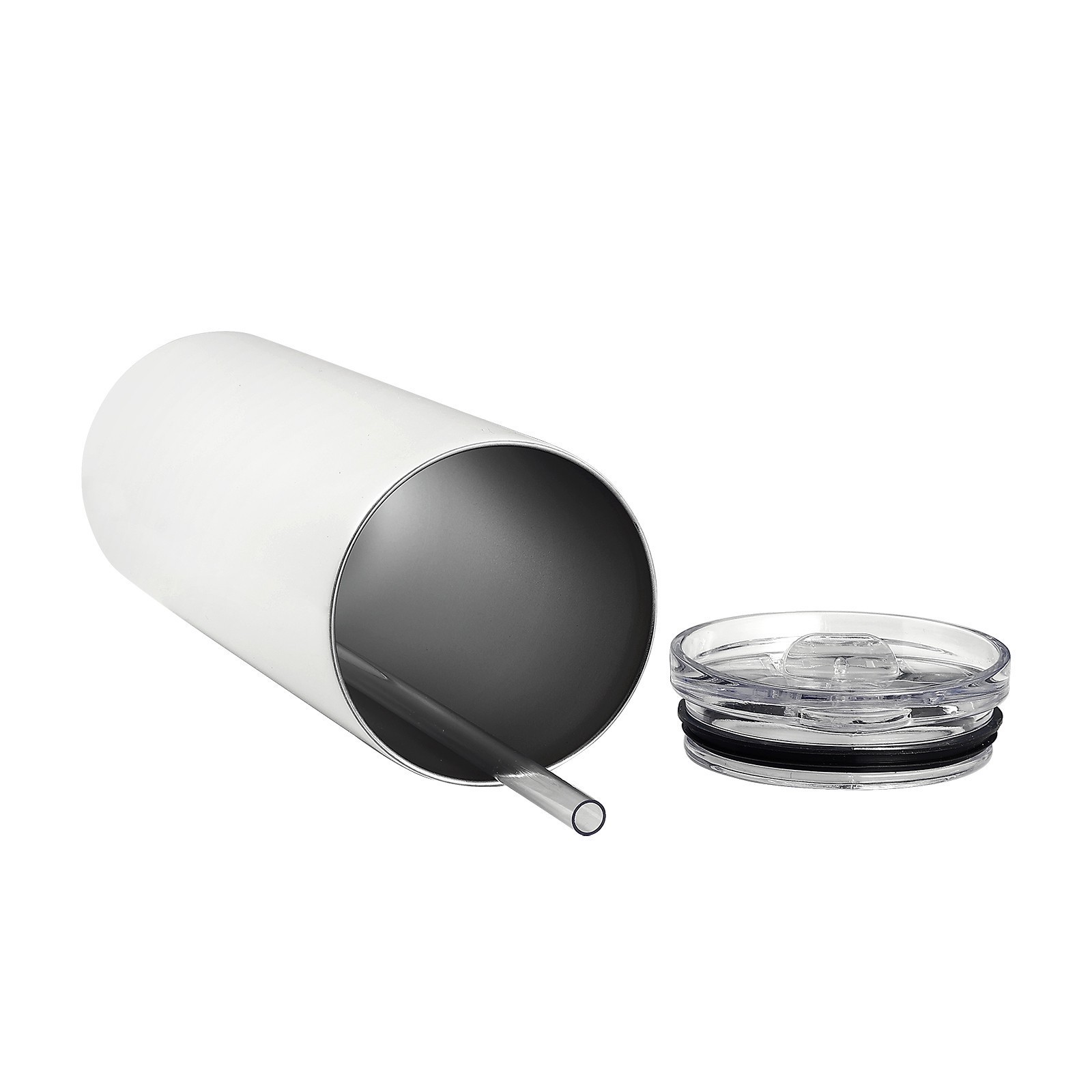 slide 4 of 6, 18.5oz. Skinny Sublimation Tumbler With Straw By Make Market, 18.5 oz