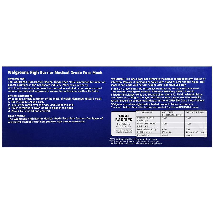 slide 3 of 5, Walgreens Max Barrier Mask, 25 ct