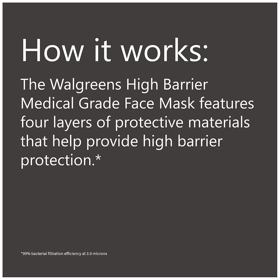 slide 5 of 5, Walgreens Max Barrier Mask, 25 ct