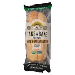 The Essential Baking Company Take & Bake French Demi Baguettes Twin Pack 14 oz. Bag