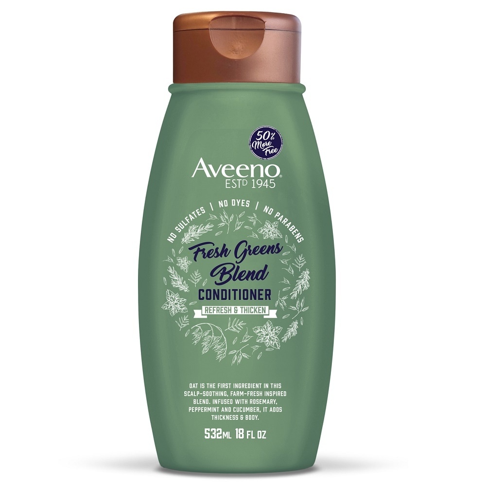 slide 1 of 1, Aveeno Fresh Greens Blend Conditioner, 18 fl oz