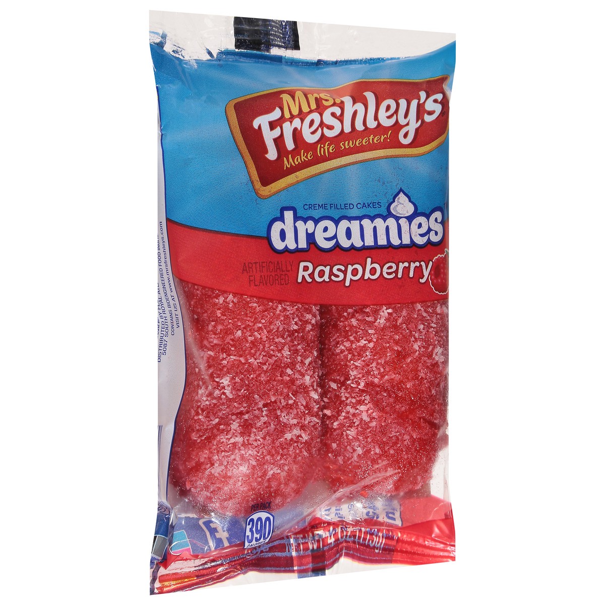 slide 6 of 14, Mrs. Freshley's Dreamies Raspberry Creme Filled Cakes 4 oz, 4 oz