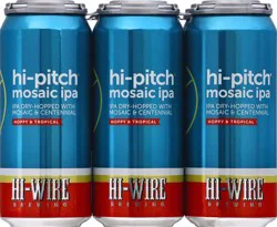 Hi Wire Brewing Hi-Pitch Mosaic IPA Beer 6 ea