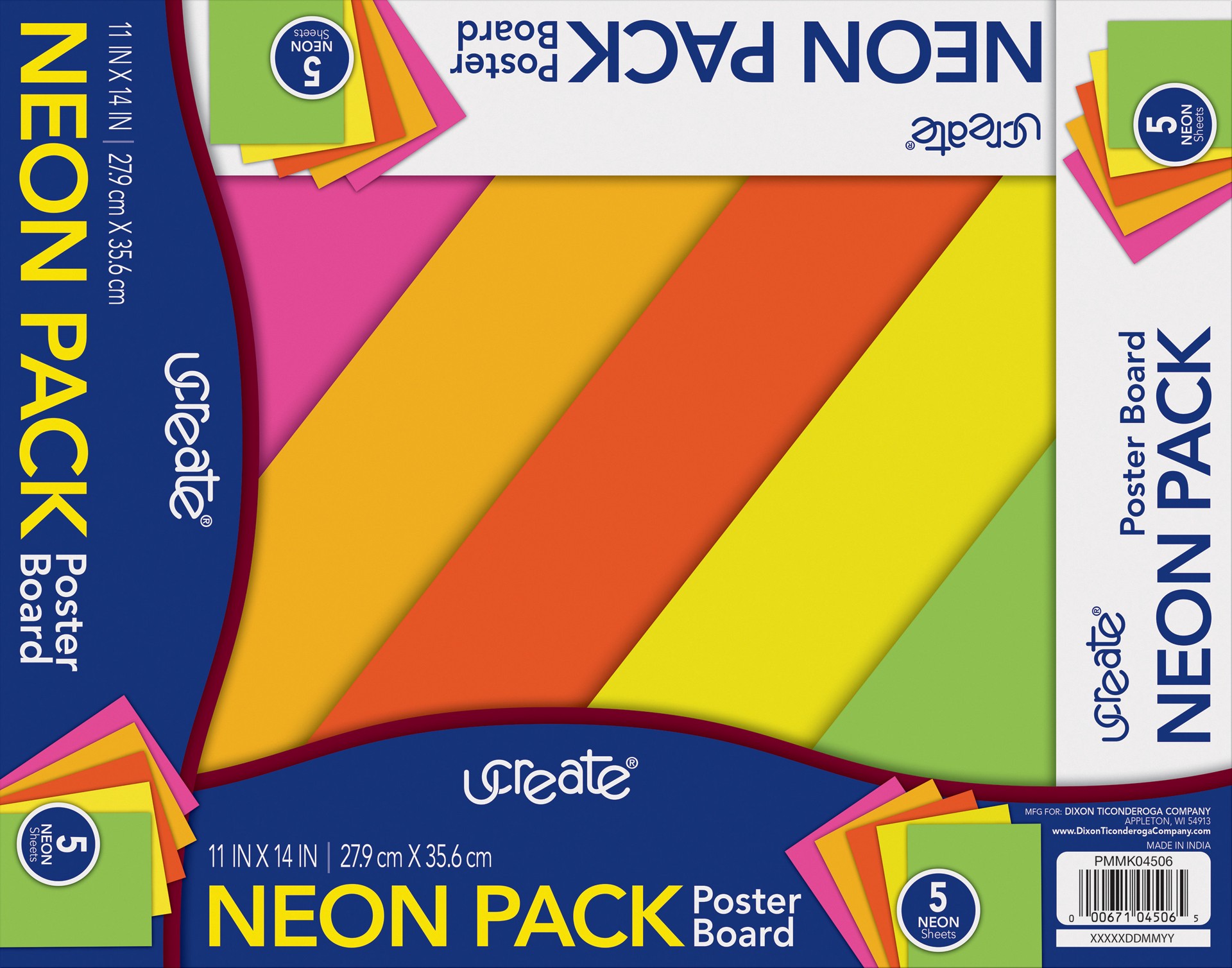 slide 1 of 1, Multiple Brands Pacon Assorted 11X14 In. Poster Boards, 5 ct
