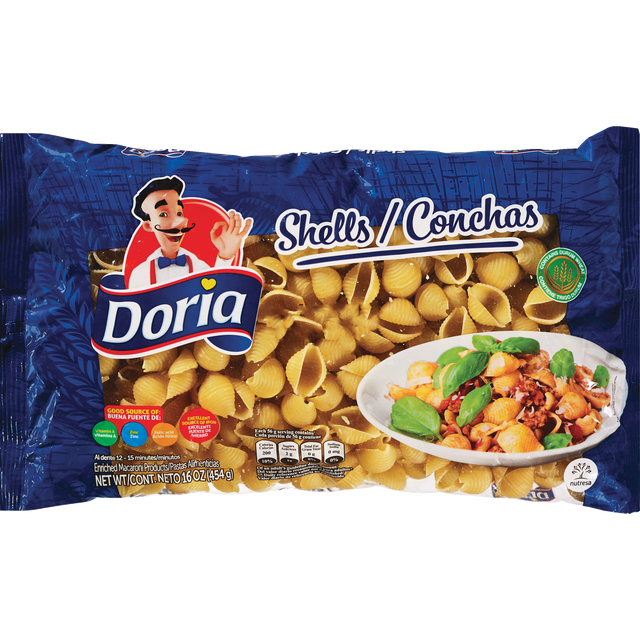 slide 1 of 1, Doria Shells Pasta, 16 oz