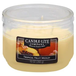 Candle-Lite Scented 3-Wick Candle, Tropical Fruit Medley