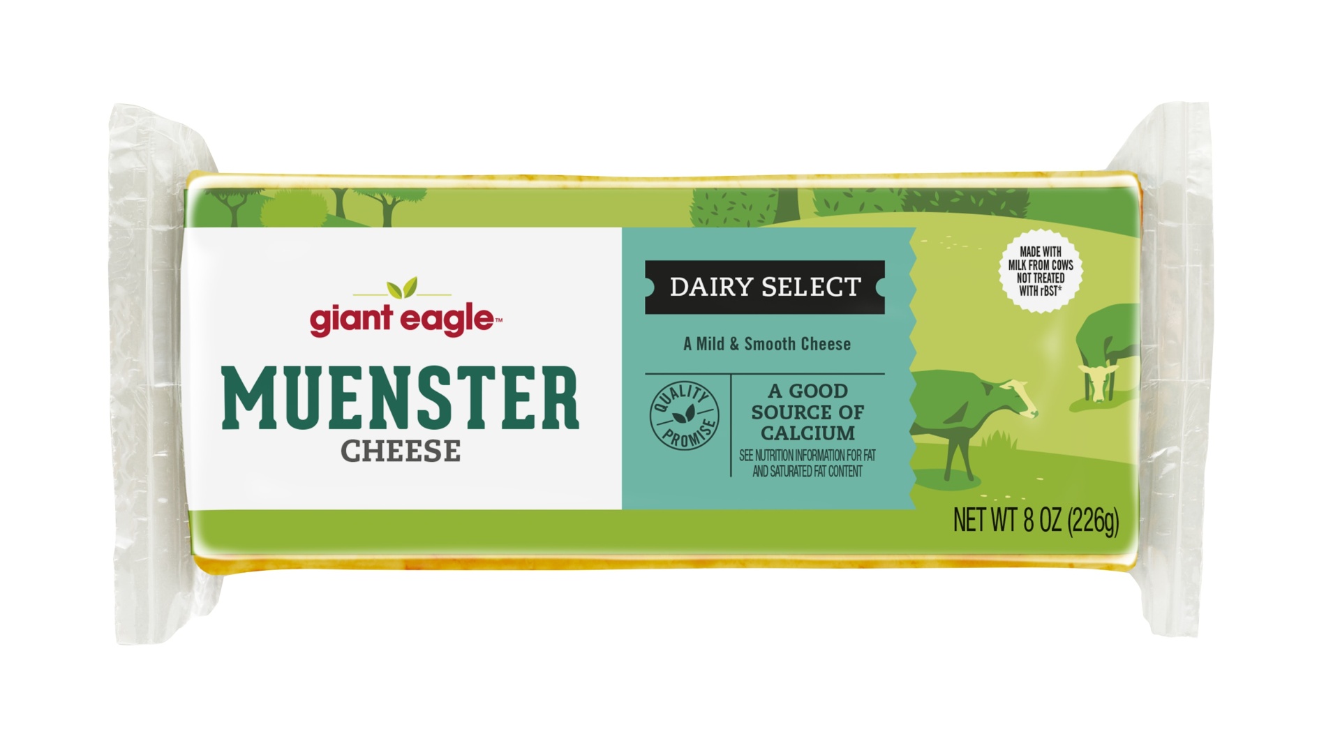 slide 1 of 1, Giant Eagle Muenster Chunk Cheese, 8 oz