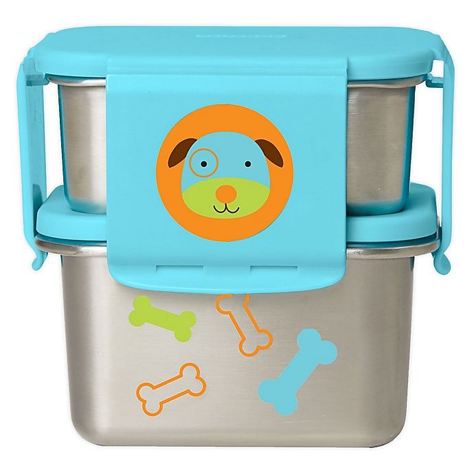 slide 1 of 3, Skip Hop SKIP*HOP Zoo Dog Stainless Steel Lunch Kit, 1 ct