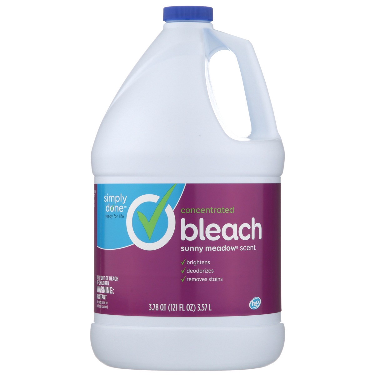 slide 9 of 12, Simply Done Concentrated Bleach, Sunny Meadow, 3.78 qt