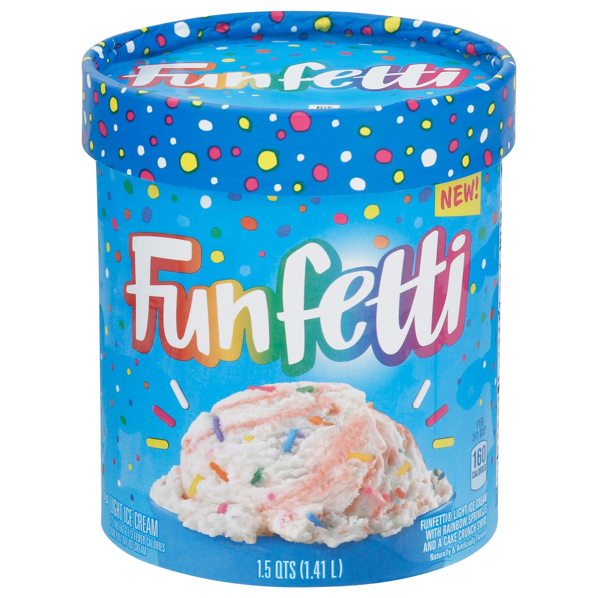 slide 1 of 1, Funfetti Light Ice Cream, 48 oz