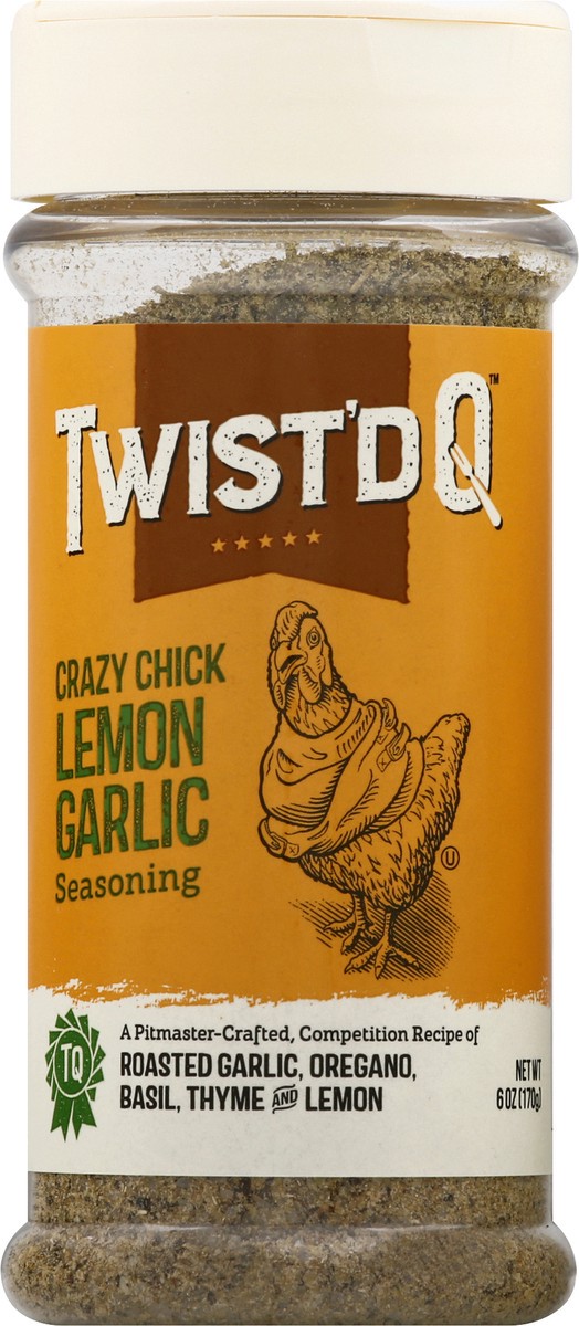 slide 1 of 9, Twistd Q Crazy Chick Lemon Garlic Seasoning 6 oz, 6 oz