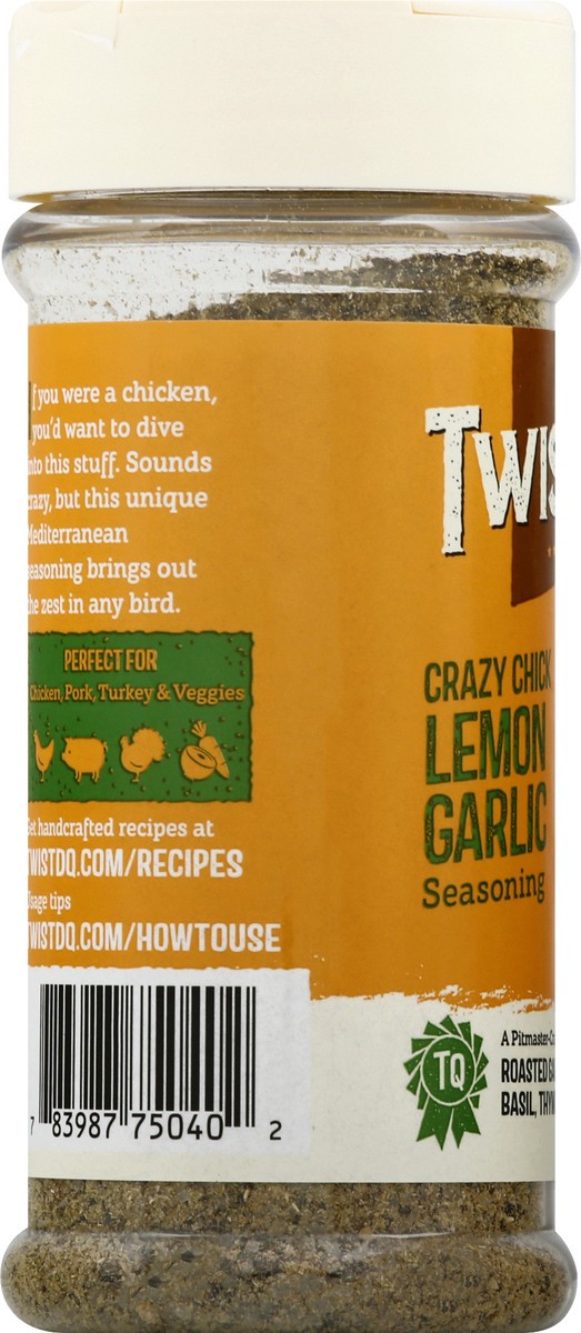 slide 5 of 9, Twistd Q Crazy Chick Lemon Garlic Seasoning 6 oz, 6 oz