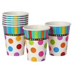 Amscan Dots & Stripes Paper Cups