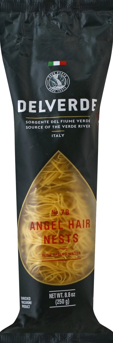 slide 4 of 5, Delverde Single Tube Nest Angel Hair Pasta, 8.8 oz