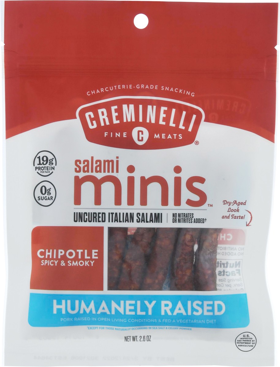 slide 6 of 9, Creminelli Fine Meats Chipotle Salami Minis 2.6 oz, 2.6 oz