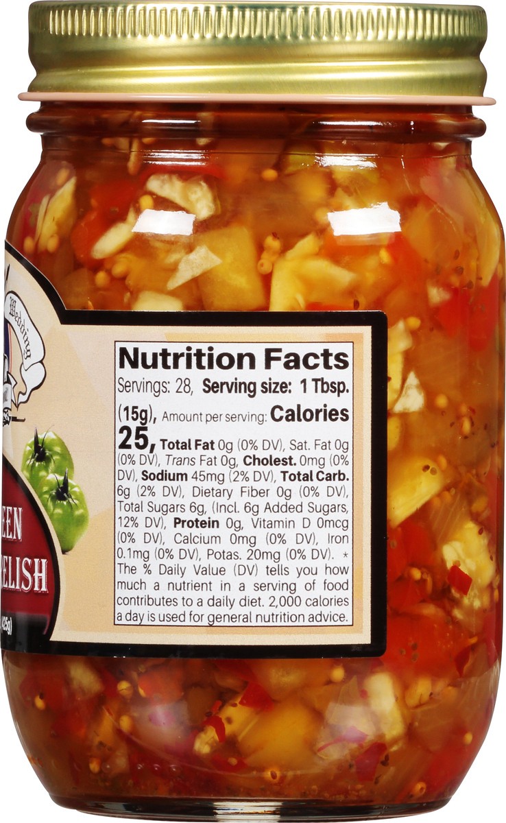 slide 8 of 13, Amish Wedding Relish Hot Green Tomat, 1 ct