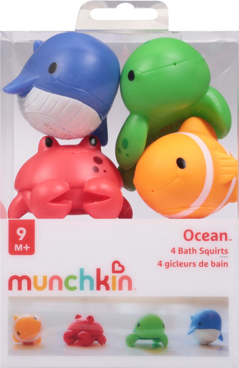 slide 8 of 9, Munchkin Ocean 9M+ Bath Squirts 4 ea, 4 ct