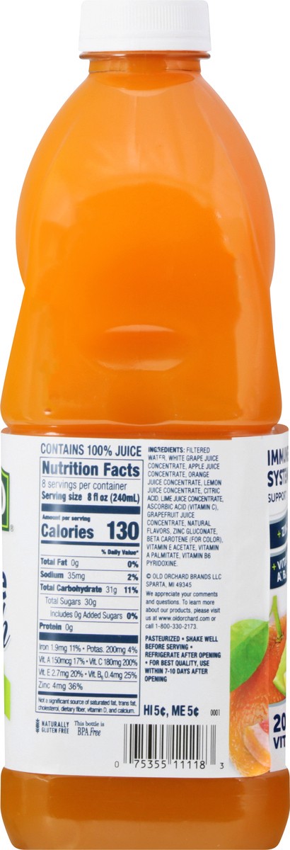 slide 5 of 9, Old Orchard Immune Health Citrus 100% Juice - 64 oz, 64 oz