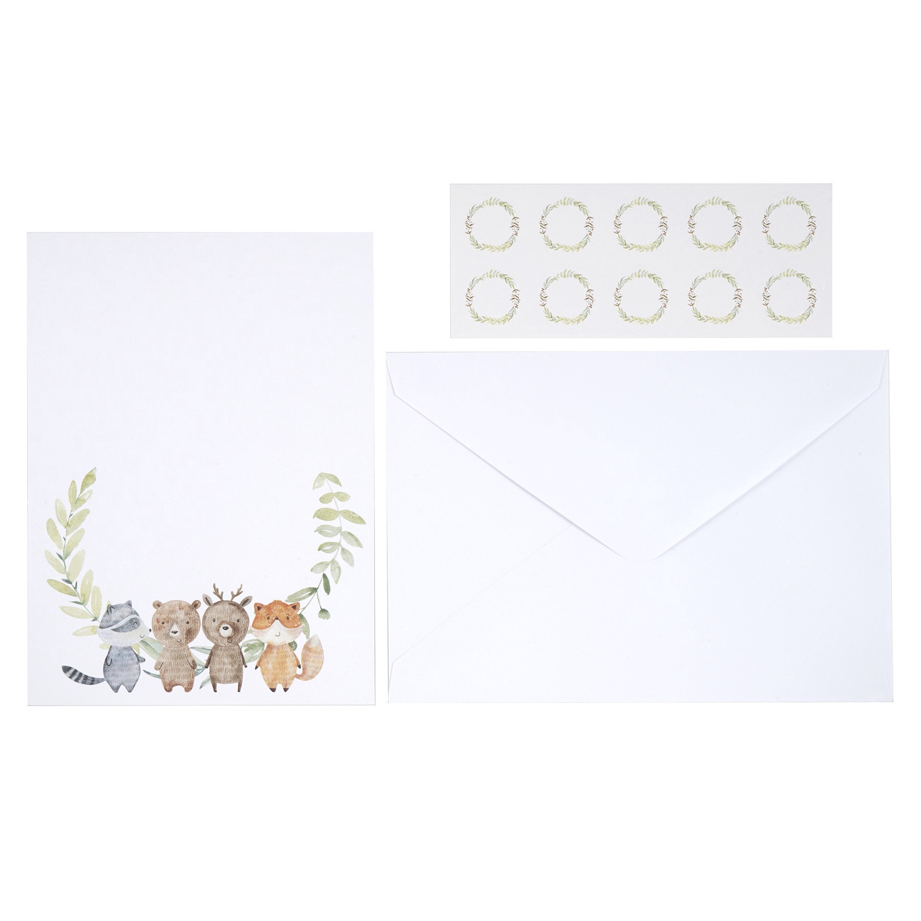 slide 2 of 5, Woodland Animals Flat Cards & Envelopes By Recollections, 5" X 7", 5 in x 7 in