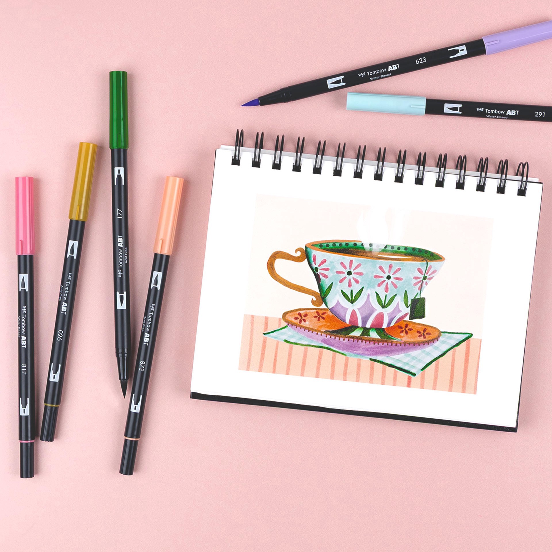 slide 10 of 11, Tombow Teatime Dual Brush Pen Set, 6 ct