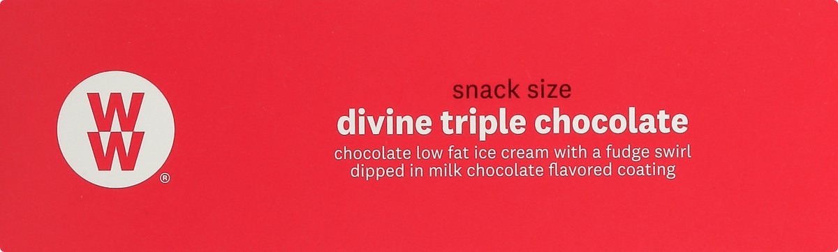 slide 13 of 13, WW Weight Watchers Divine Triple Chocolate Ice Cream Bars, 13.5 fl oz