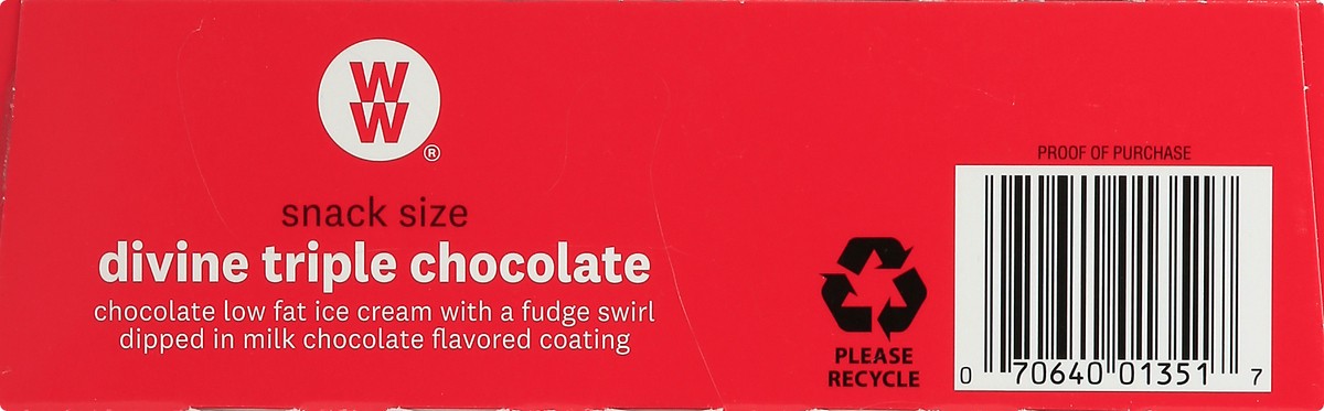 slide 10 of 13, WW Weight Watchers Divine Triple Chocolate Ice Cream Bars, 13.5 fl oz