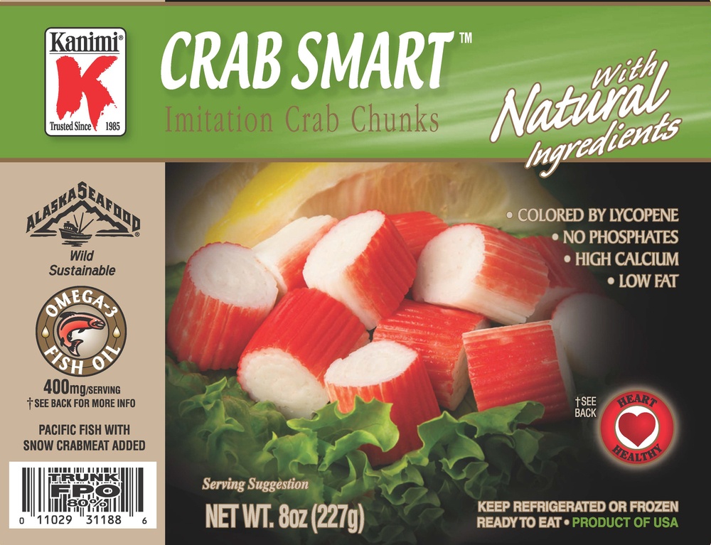 slide 1 of 1, Kanimi Crab Smart Natural Chunks, 8 oz
