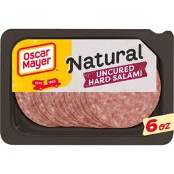 Oscar Mayer Natural Uncured Hard Salami Sliced Lunch Meat, 6 oz. Tray