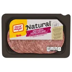 Oscar Mayer Natural Uncured Hard Salami Sliced Lunch Meat, 6 oz. Tray