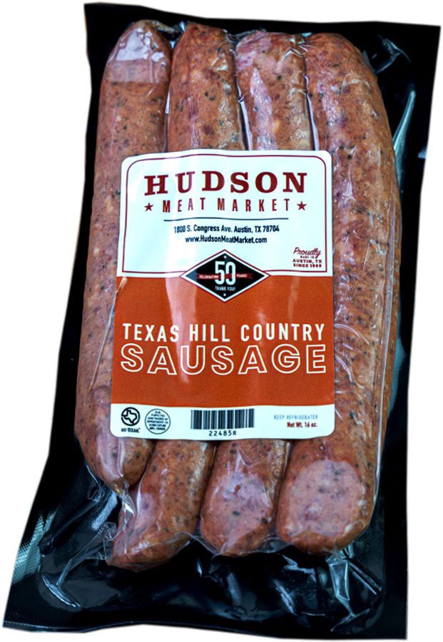 slide 1 of 1, Hudson Meat Market Texas Hill Country Sausage, 16 oz