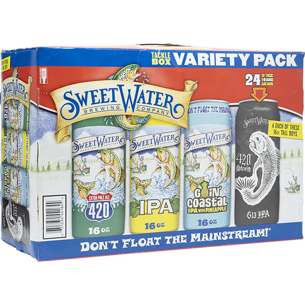 slide 1 of 1, SweetWater Brewing Company Sweetwater Tacklebox Variety Pack, 24 ct; 16 oz