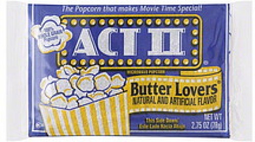 slide 1 of 1, Act Ii Butter Lovers Microwave Popcorn, 3 oz