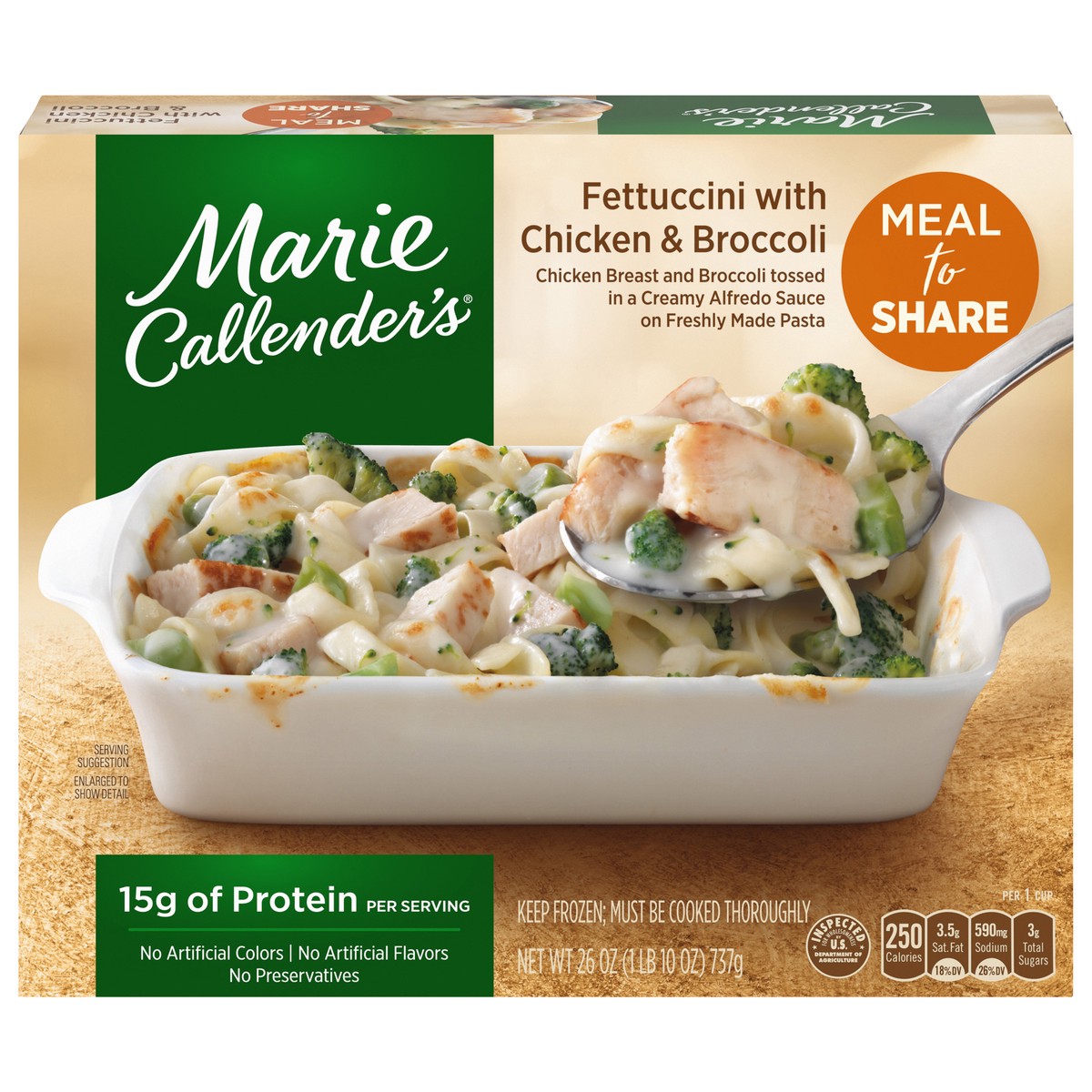 slide 1 of 13, Marie Callender's Fettuccini with Chicken & Broccoli 26 oz, 26 oz