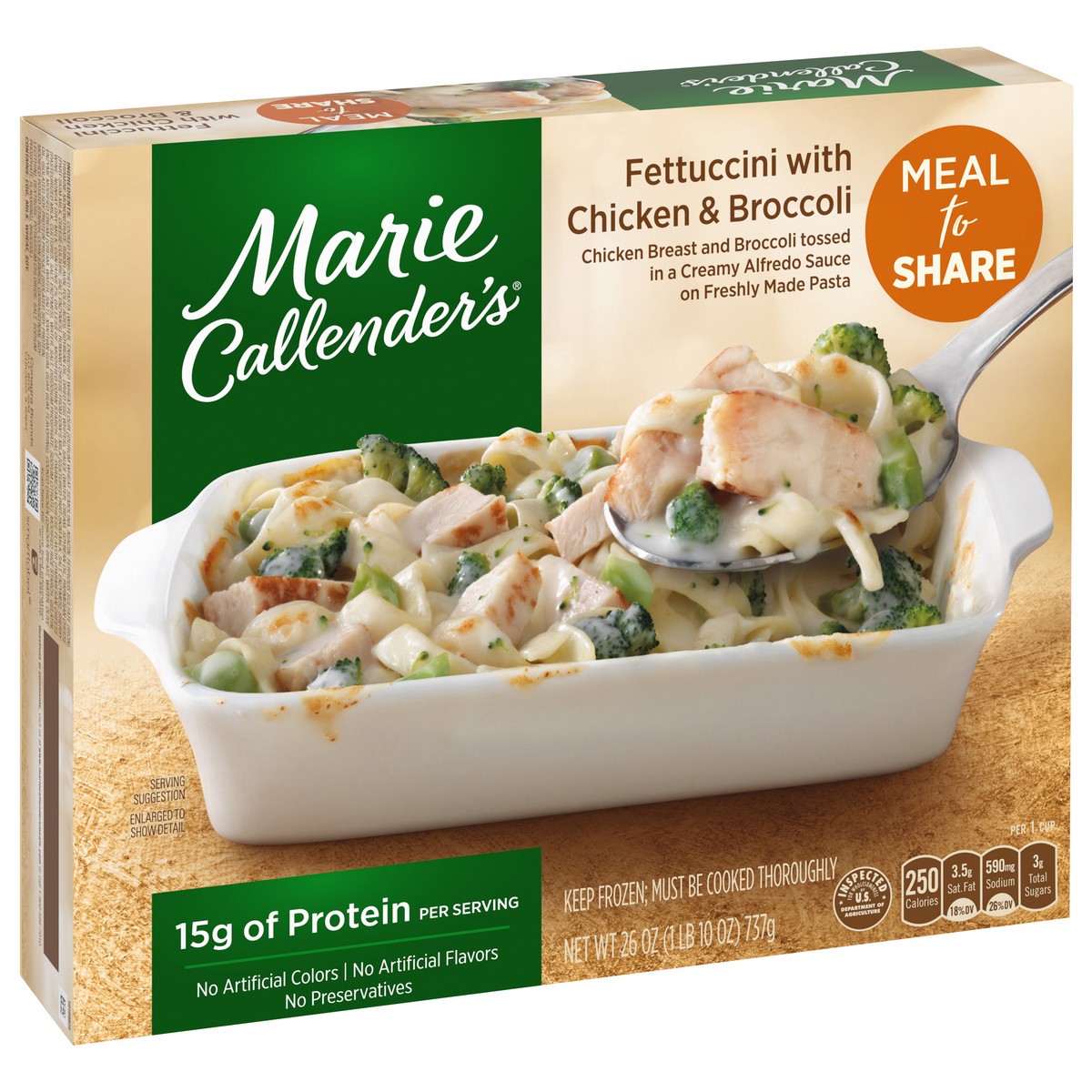 slide 10 of 13, Marie Callender's Fettuccini with Chicken & Broccoli 26 oz, 26 oz