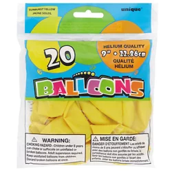 Unique Industries Sunburst Yellow Balloons