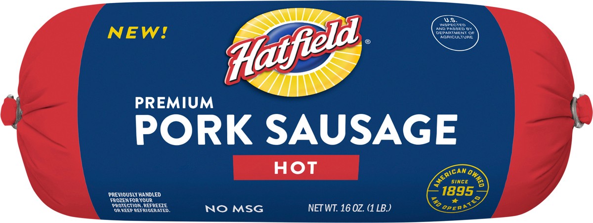 slide 3 of 7, Hatfield Hot Roll Sausage, 16 oz