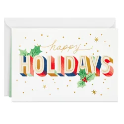 Hallmark Happy Holiday Greeting Cards 1 ea