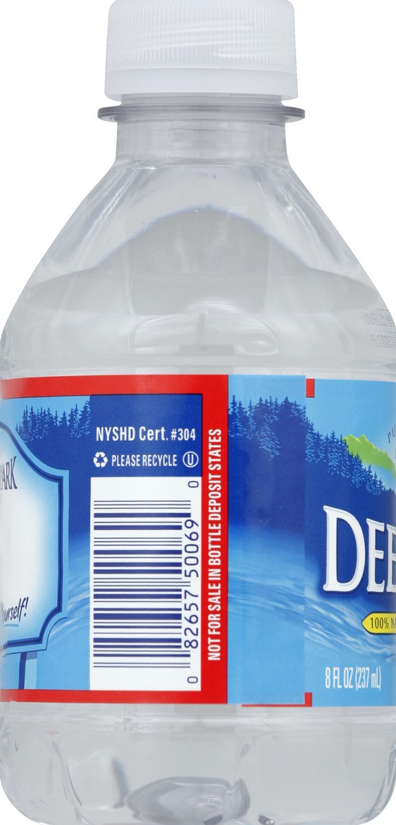 slide 4 of 4, DEER PARK Brand 100% Natural Spring Water, 8-ounce mini plastic bottle, 8 oz