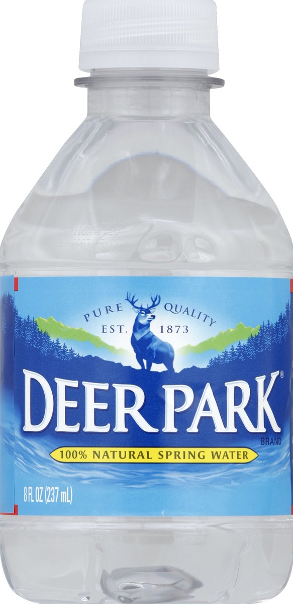 slide 2 of 4, DEER PARK Brand 100% Natural Spring Water, 8-ounce mini plastic bottle, 8 oz