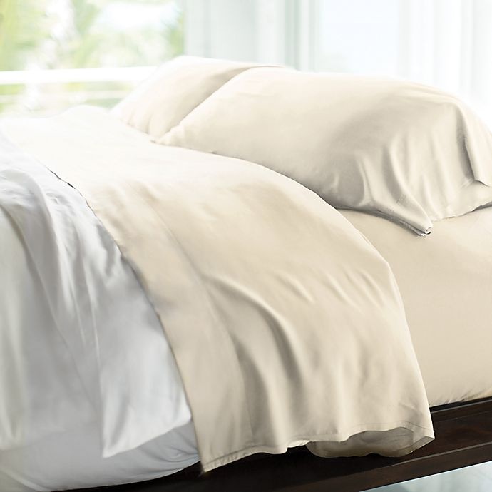 slide 1 of 1, Cariloha Resort 400-Thread-Count Viscose Made From Bamboo Queen Sheet Set - Ivory, 1 ct