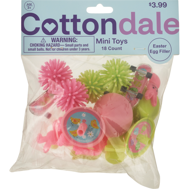 slide 1 of 1, COTTONDALE Mini Toys, 18 ct