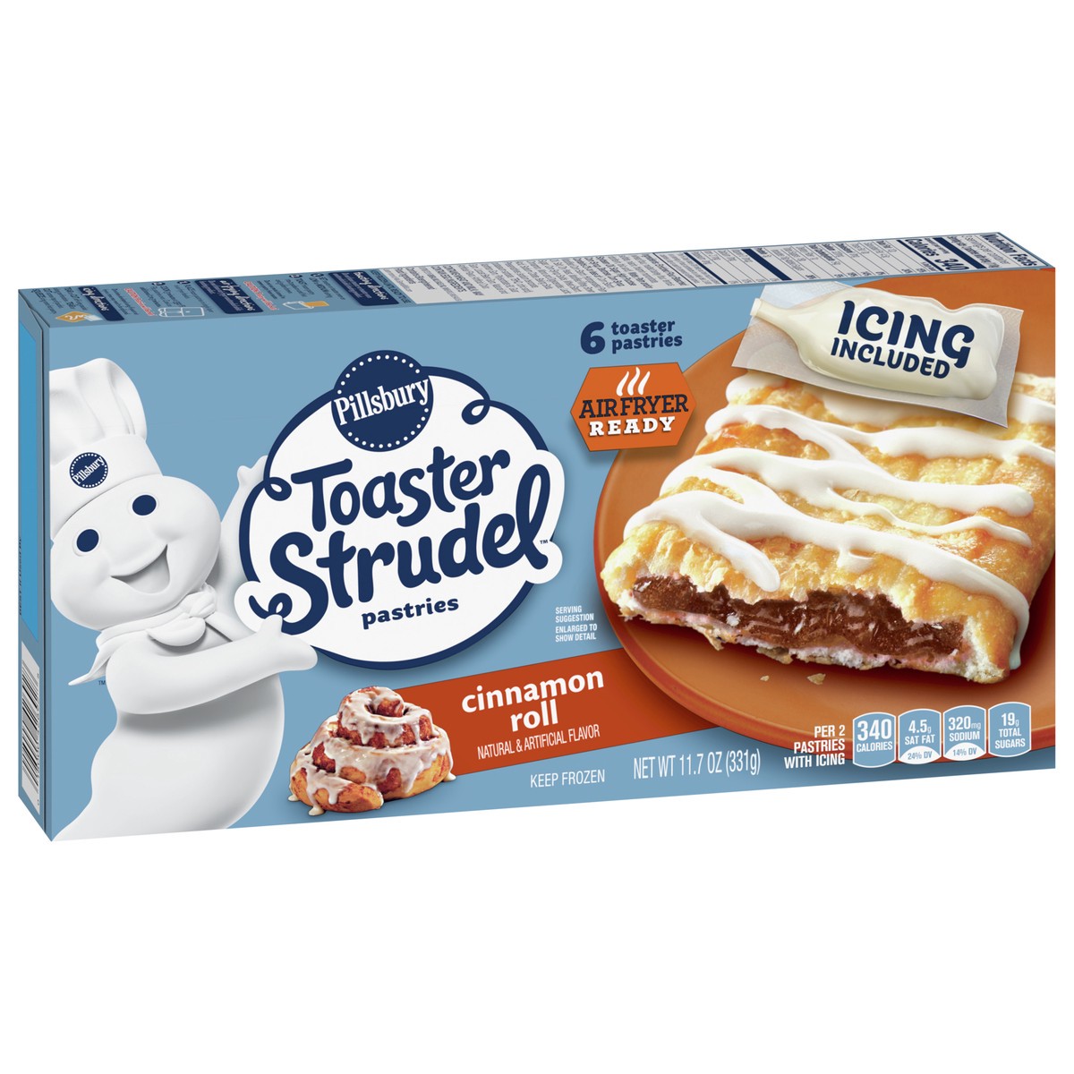 slide 6 of 11, Toaster Strudel Pastries, Cinnamon Roll, 6 ct, 11.7 oz, 6 ct