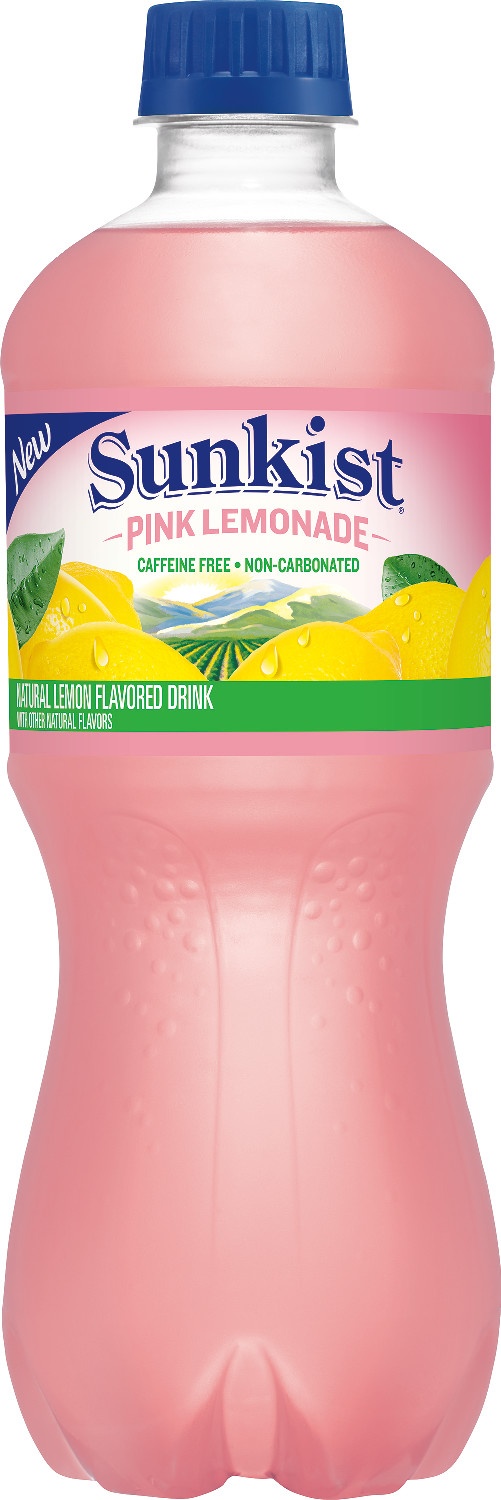 slide 1 of 1, Sunkist Pink Lemonade 20 Fl Oz Bottle, 20 oz