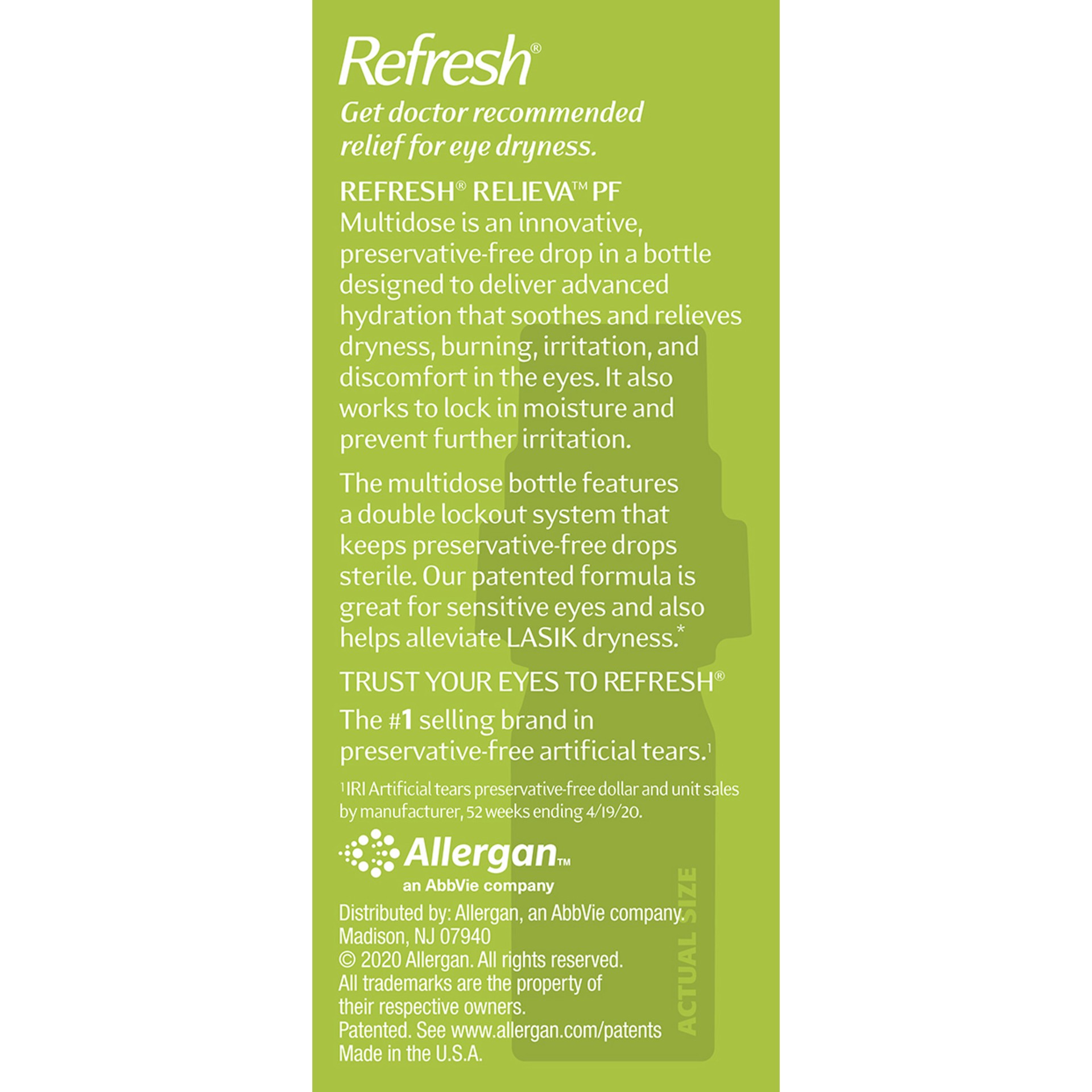 slide 2 of 5, Refresh Relieva Preservative-Free Tears Lubricant Eye Drops, 0.33 fl oz (10 mL), 0.33 oz