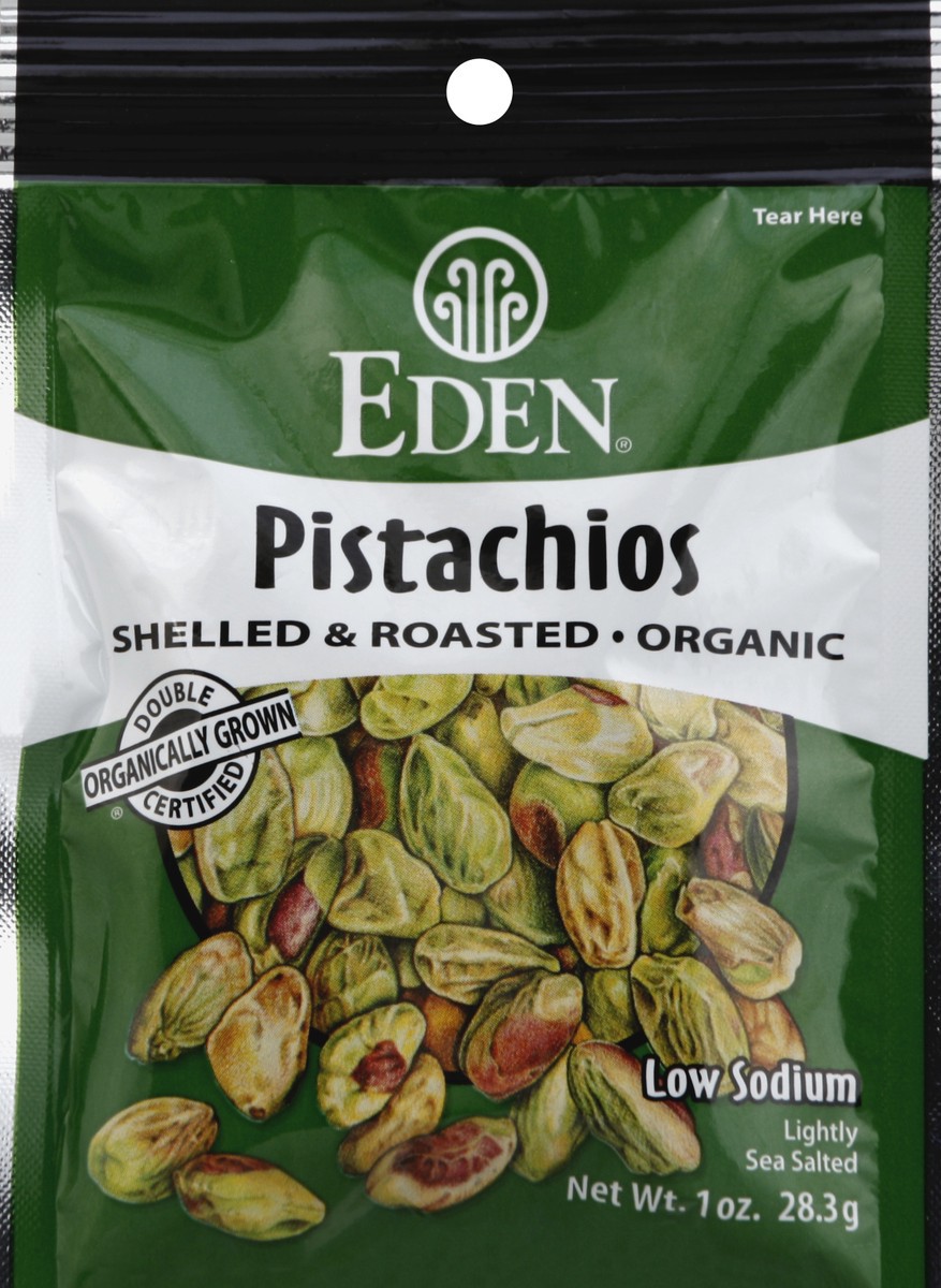 slide 3 of 4, Eden Foods Low Sodium Shelled & Roasted Pistachios, 1 oz