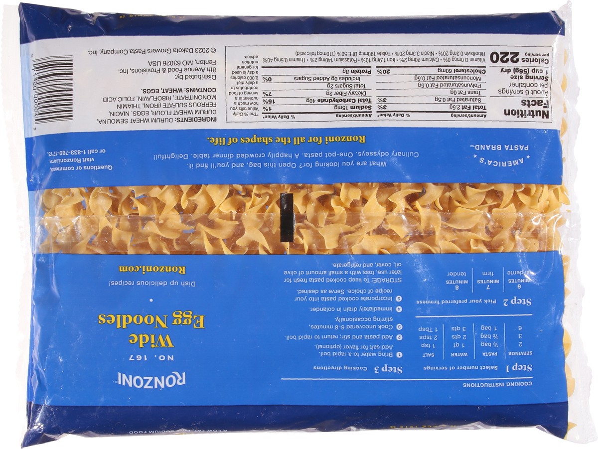 slide 6 of 13, Ronzoni No.167 Wide Egg Noodles 12 oz, 12 oz