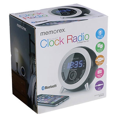 slide 1 of 1, Memorex Wireless Bluetooth Clock Radio, 1 ct