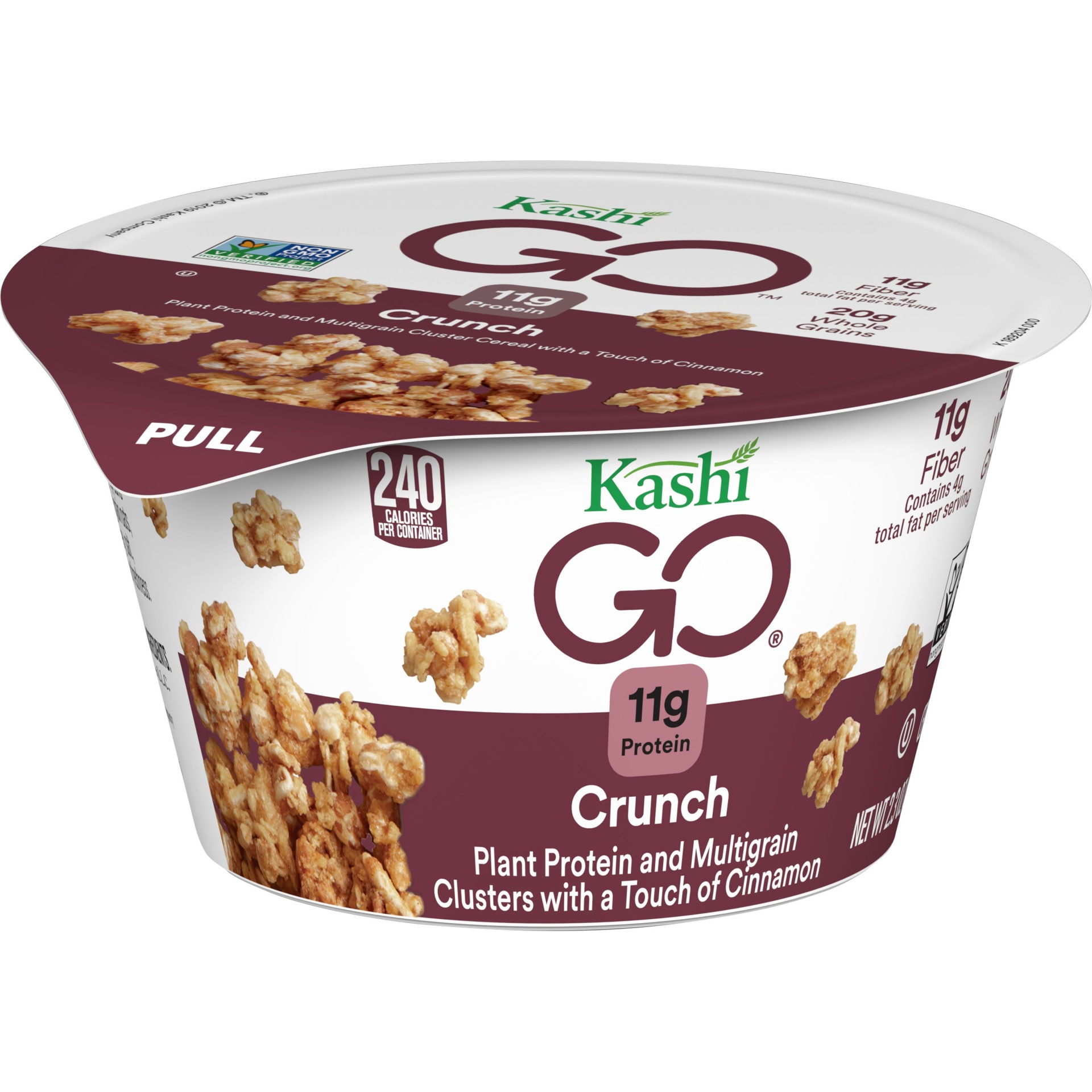 slide 1 of 4, Kashi Breakfast Cereal, Cup to Go, Breakfast Snacks, Crunch, 2.3 oz