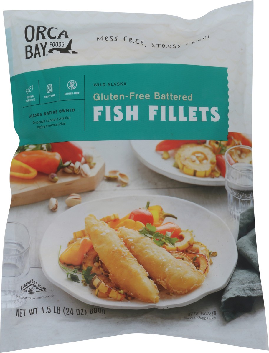 slide 2 of 2, Orca Bay Foods Gluten-Free Battered Wild Alaska Fish Fillets 1.5 lb, 1.5 lb